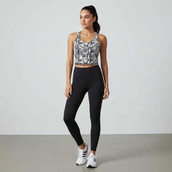 2/$30 Kyodan Snakeskin Print Athleisure Sports Bra Crop Top Built in Bra Size XS - Picture 1 of 8